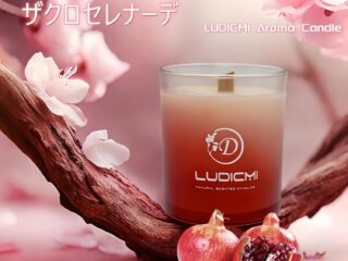 LUDICMI アロマキャンドル 300g 燃焼60時間 ザクロ